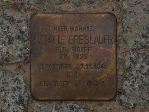 Stolperstein Natalie Breslauer, 22.07.2012
