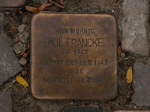 Stolperstein Paul Francke, 25.08.2012