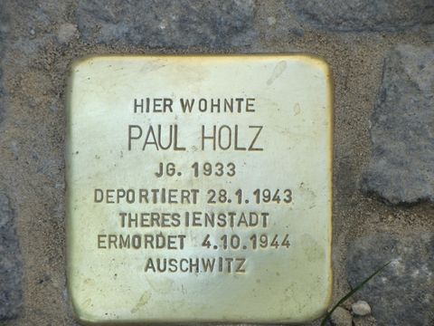 Stolperstein Paul Holz, Foto: F. Siebold, 2013