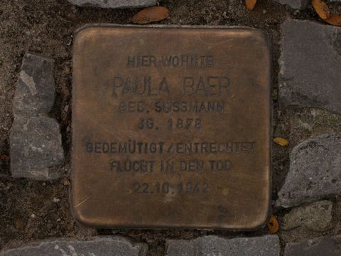 Stolperstein Paula Baer, 25.08.2012