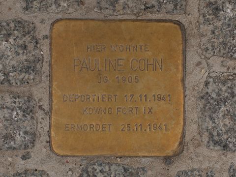 Stolperstein Pauline Cohn, JG 1905