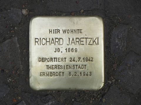 Stolperstein Richard Jaretzki, April 2013