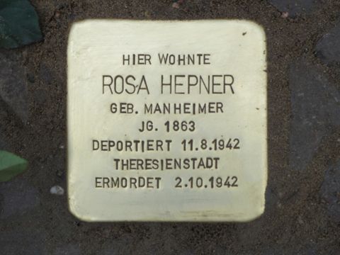 Stolperstein Rosa Hepner, Foto: F. Siebold, April 2013