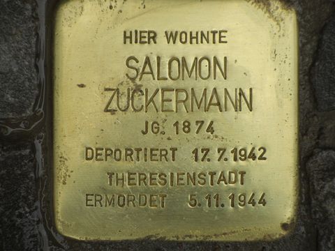 Stolperstein Salomon Zuckermann, Mai 2013