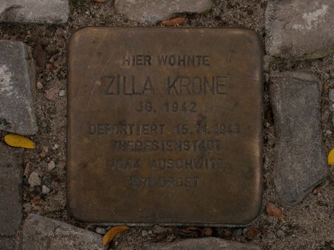 Stolperstein Zilla Krone, 25.08.2012