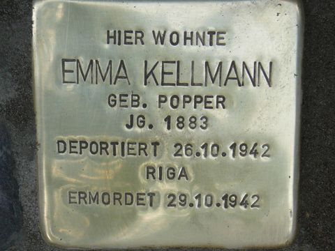 Stolperstein für Emma Kellmann