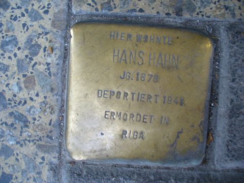 Stolperstein für Hans Hahn, 05.04.11