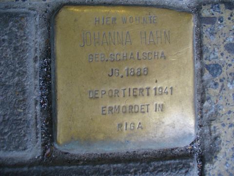 Stolperstein für Johanna Hahn, 05.04.11
