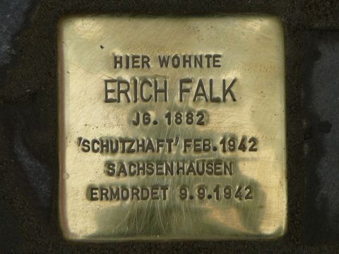Stolperstein für Erich Falk