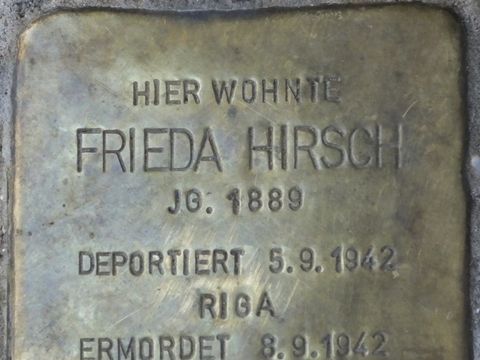 Stolperstein Frieda Hirsch, 2013