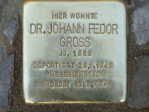 Stolperstein für Dr. med. Johann Fedor Gross