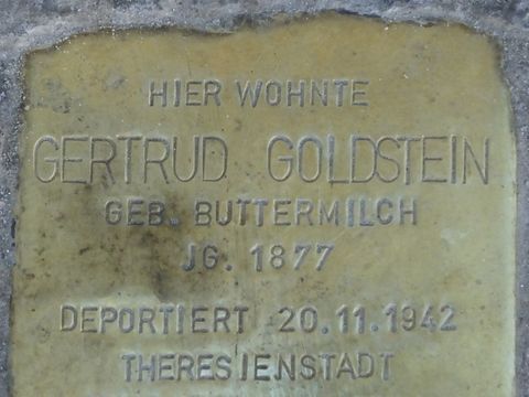 Stolperstein Gertrud Goldstein, Foto:H.-J. Hupka