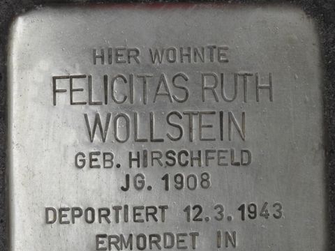 Stolperstein Felicitas Ruth Wollstein (Bild: Stolperstein-Initiative CW / Hupka)