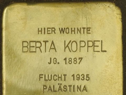 Stolperstein Berta Koppel (Bild: Stolperstein-Initiative CW / Hupka)