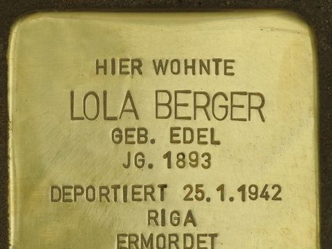 Stolperstein Lola Berger (Bild: Stolperstein-Initiative CW / Hupka)