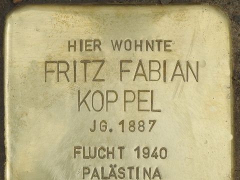 Stolperstein Fritz Fabian Koppel (Bild: Stolperstein-Initiative CW / Hupka)