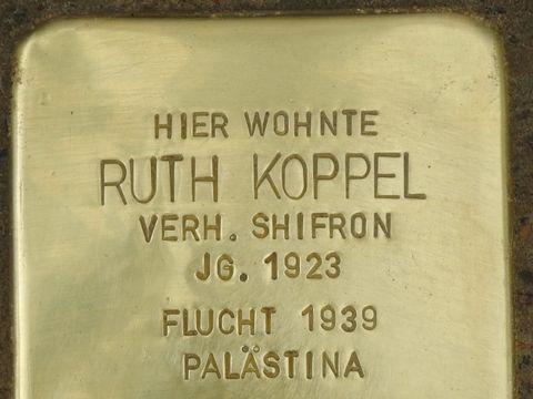 Stolperstein Ruth Koppel (Bild: Stolperstein-Initiative CW / Hupka)