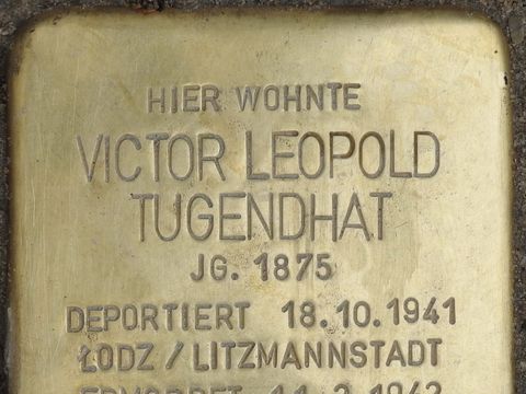 Stolperstein Victor Leopold Tugendhat (Bild: Stolperstein-Initiative CW / Hupka)