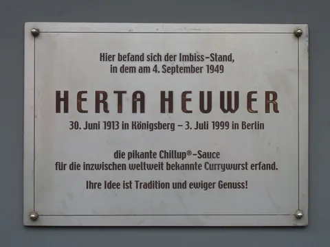 Gedenktafel für Herta Heuwer