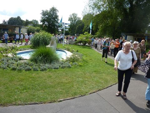 Eingang zum Sommerbad Wilmersdorf, 9.8.2014, Foto: KHMM