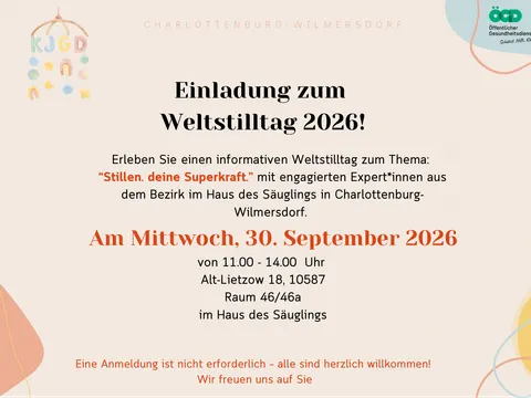 Einladung zum Weltstilltag am 30. September 2026 in Alt-Lietzow 18, 10587 Berlin Raum 46/46a von 11 Uhr bis 14 Uhr