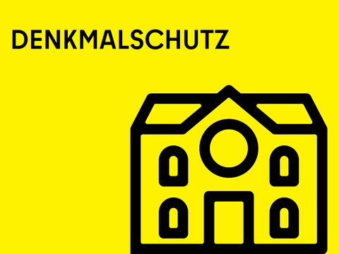 Symbolbild / Icon / denkmalgeschütztes Gebäude / Denkmalschutz
