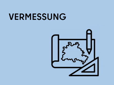 Symbolbild / Icon / Plan / Zirkel / Geodreieck / Vermessung / blau