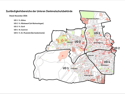 Zuständigkeitsbereiche der Denkmalbehörde