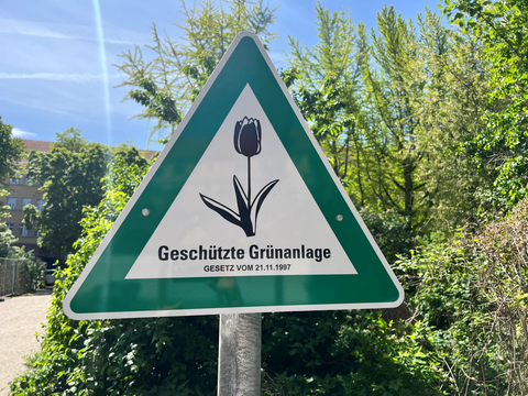 Grünanlagenschild