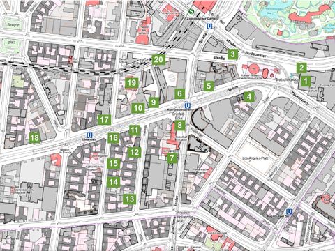 Karte Rundgang Stadtspaziergang Jüdisches Leben