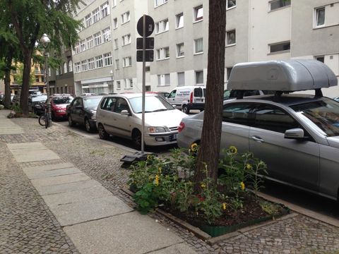 Baumscheibenbegrünung Behaimstraße (Bild: C. Mirke)