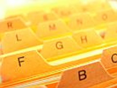 Karteikasten mit Buchstaben A - Z