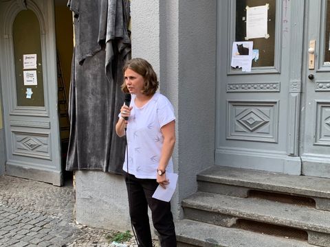 Einweihung der Gedenktafel für Heiner Müller