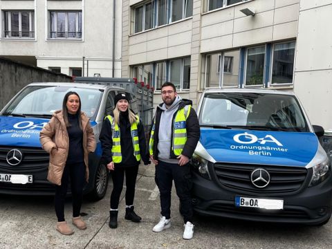 Die Nachwuchskräfte Ecem, Celina und André