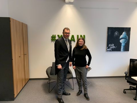 Oleksii Makeiev und Clara Herrmann