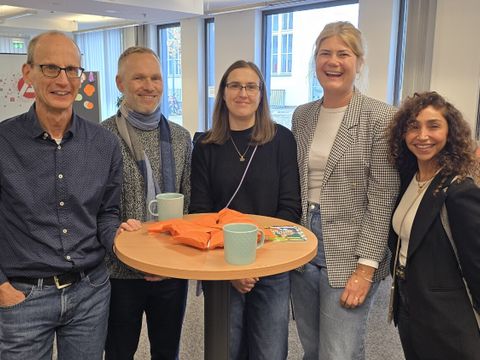 Das Team der Jugendberufshilfe, Rainer Schibath, Michael Süßkind, Nadine Hegewald, Patrycja Lehmann und Sultan Olmaz
