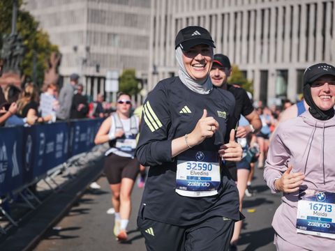 Frau Selimovic läuft den Marathon