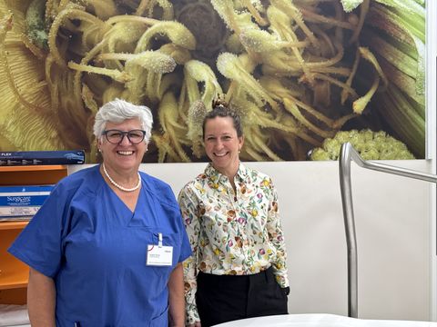 Angela Hemp und Lea Linke im Kreißsaal