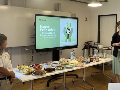 Auftakt der Veranstaltung zu den Themen Fairtrade und Nachhaltigkei