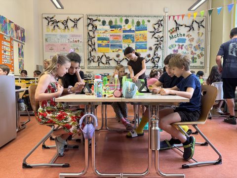 Blick ins Klassenzimmer beim MeMo-Workshop
