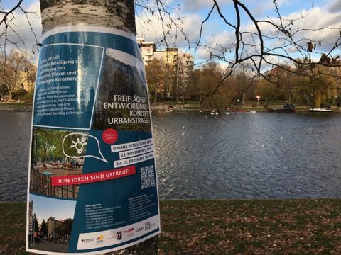Freiflächen-Entwicklungskonzept Urbanstraße - Ankündigung zur Online-Beteiligung (Bild: Stadtentwicklungsamt Friedrichshain-Kreuzberg)