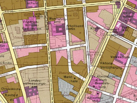 Lageplan Berlin um 1940