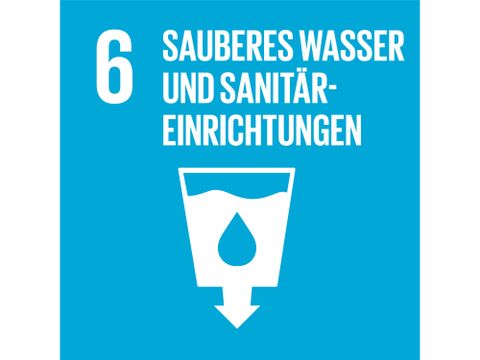 Icon Nachhaltigkeitsziel 6 Sauberes Wasser und Sanitäreinrichtungen