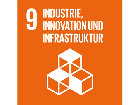 Icon Nachhaltigkeitsziel 9 Industrie, Innovation und Infrrastruktur