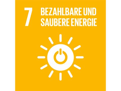 Icon Nachhaltigkeitsziel 7 Bezahlware und saubere Energie