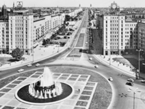 Blick Strausberger Platz zur heutigen Karl-Marx-Allee