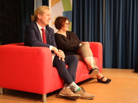 Vierte Gesamtschüler:innenversammlung Lichtenberg, Kevin Hönicke, Camilla Schuler