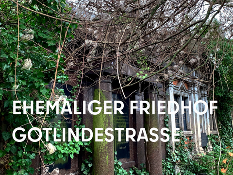 Familiengräber an der Mauer des ehemaligen Friedhofs Gotlindestraße