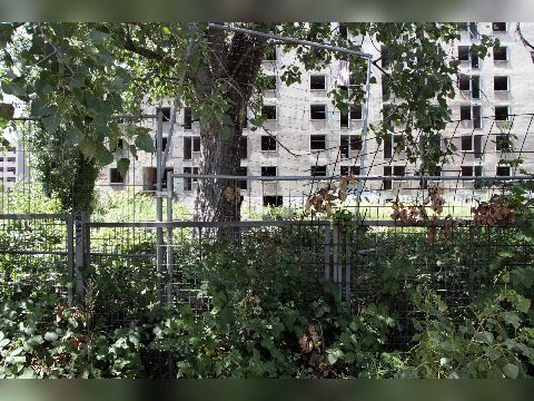 Fotografie der Vertragsarbeiter*innensiedlung in der Gehrenseestr.1, Berlin-Lichtenberg