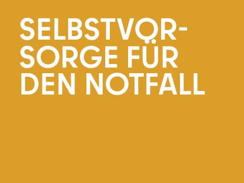 Grafik Selbstvorsorge für den Notfall 480x360px